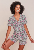 Pijama Americano Estampado Curto Com Short - HARM Pijamas